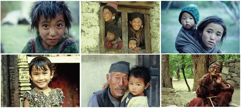 Portaits aus Indien und Nepal Grusskarten