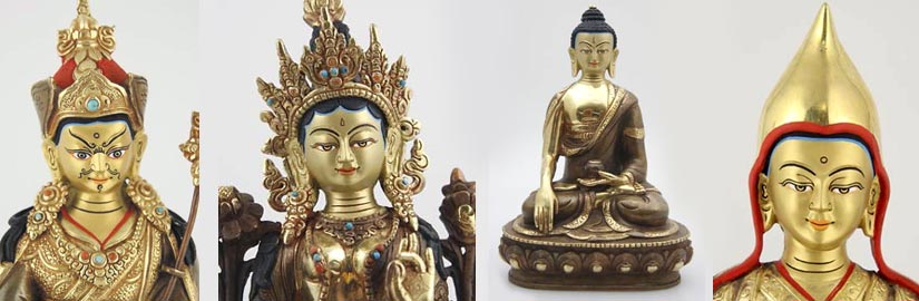 vergoldete statuen